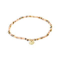 Bracelet Indie mix marron, plaqué or