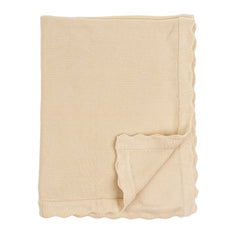 Couverture pour bébé en tricot festonné