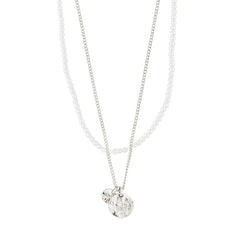 Ensemble collier de perles en argent recyclé LENNON 2 en 1