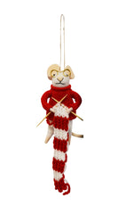 Ornement souris tricot
