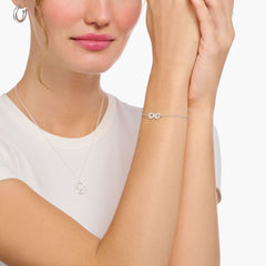 Bracelet à breloque Infinity, argent