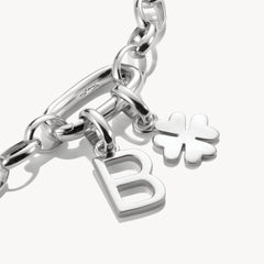 Pendentif Charm trèfle à quatre feuilles Connect argent ou argent plaqué or