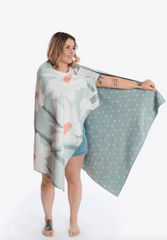 Serviette de bain Collection Marguerite en brise - Sauge