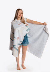 Serviette de bain Collection Marguerite en brise - Beige