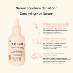 Bkind - Sérum capillaire densifiant avec peptides et racine de curcuma