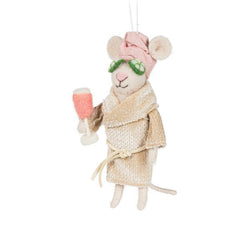 Souris de spa avec ornement de concombres
