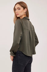Chemise en satin Leighton