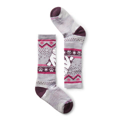 Chaussette de sport d’hiver sous-genou coussin complet avec dessin d’ours polaire pour enfants