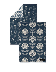 Linges à vaisselle Nature Indigo Solem (lot de 2)