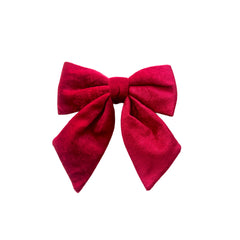 Boucle en tissu éponge rouge