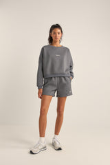 logo crew neck fleece