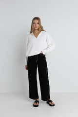 Muse v-neck collared jumper