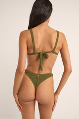 isla rib soft strap slide tri top