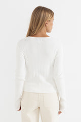 Haut en tricot à manches longues essentiel