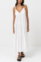 classic tiered midi dress
