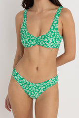 Evergreen floral holiday pant
